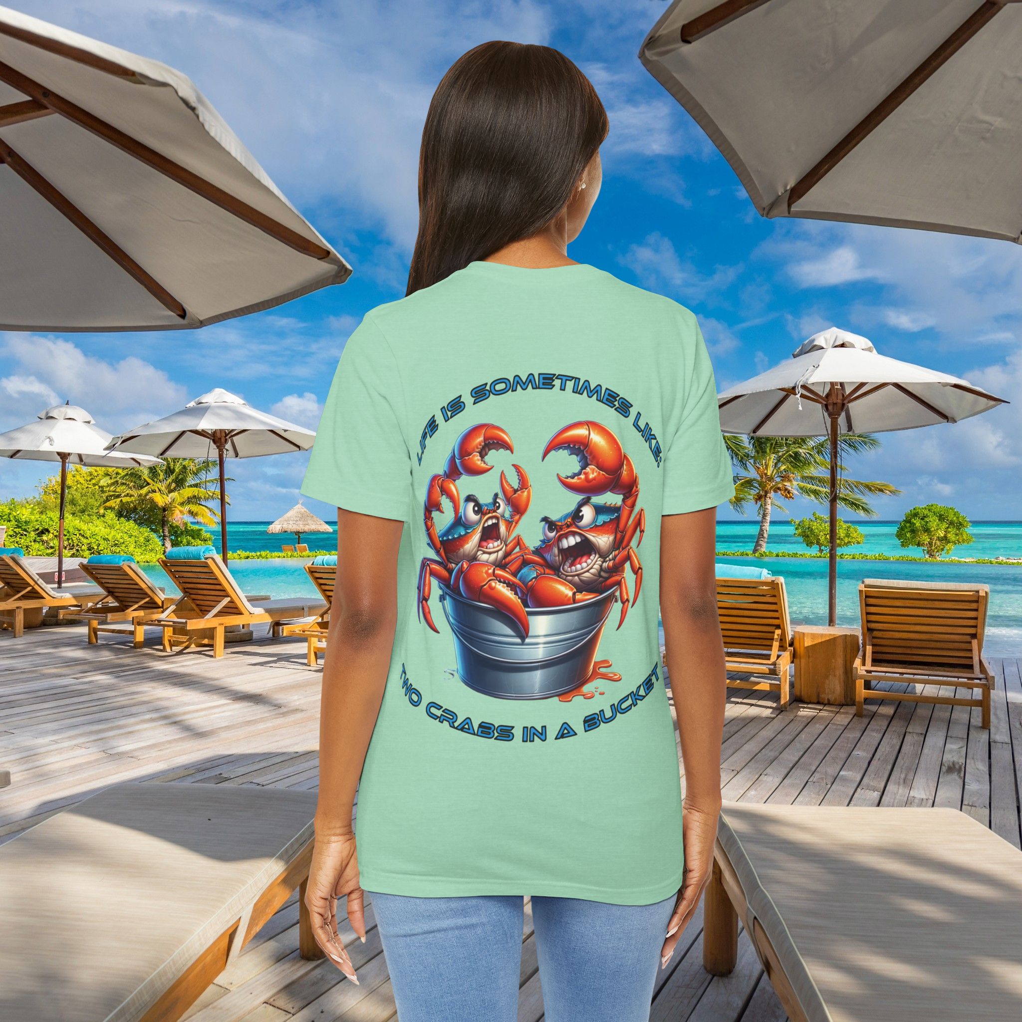 The Sheets Boys "Two Crabs In A Bucket" Unisex Jersey Short Sleeve Tee